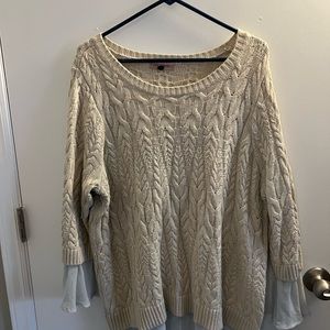 Sweater with Chiffon Bottom
